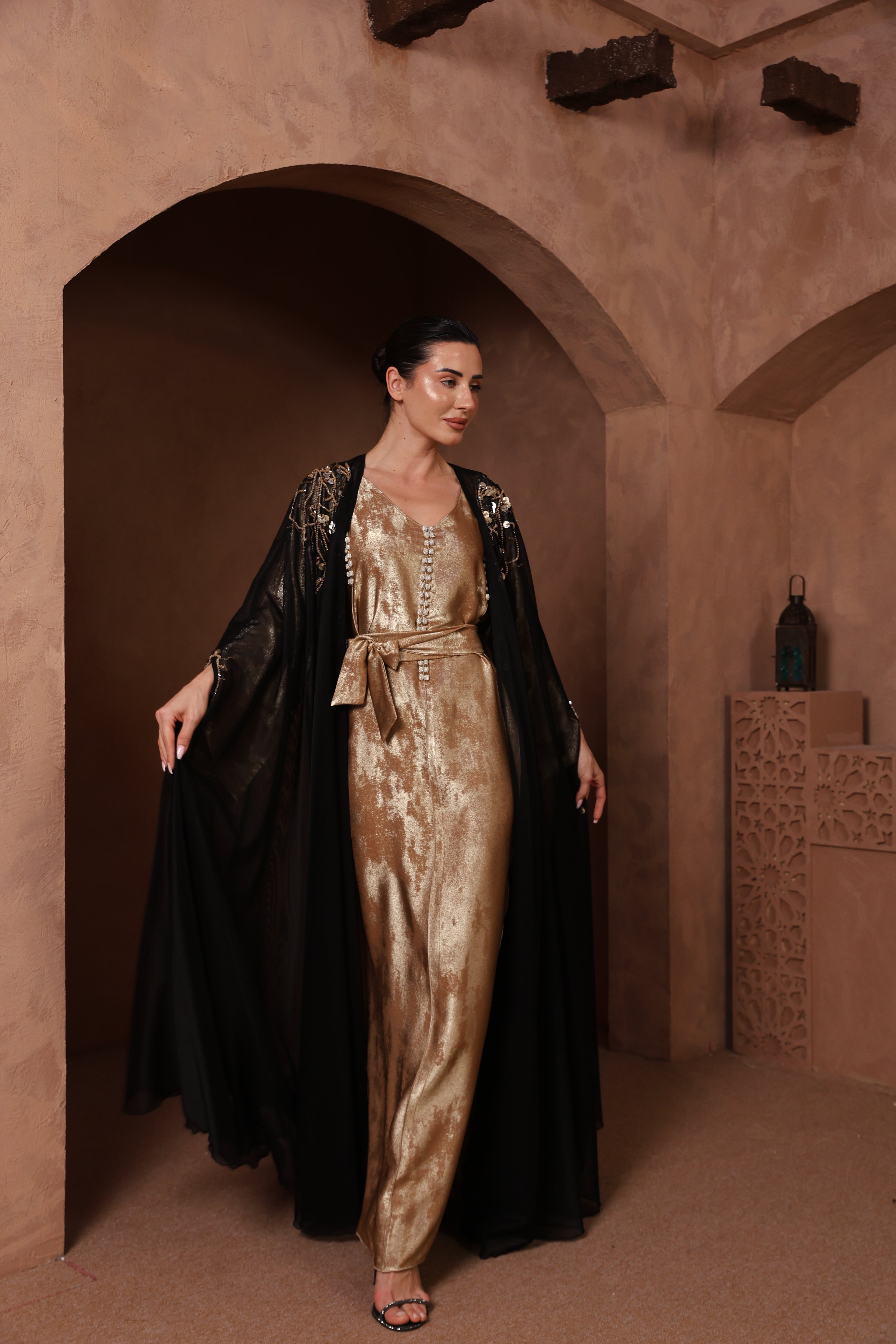 Antique Gold Dogma Dress