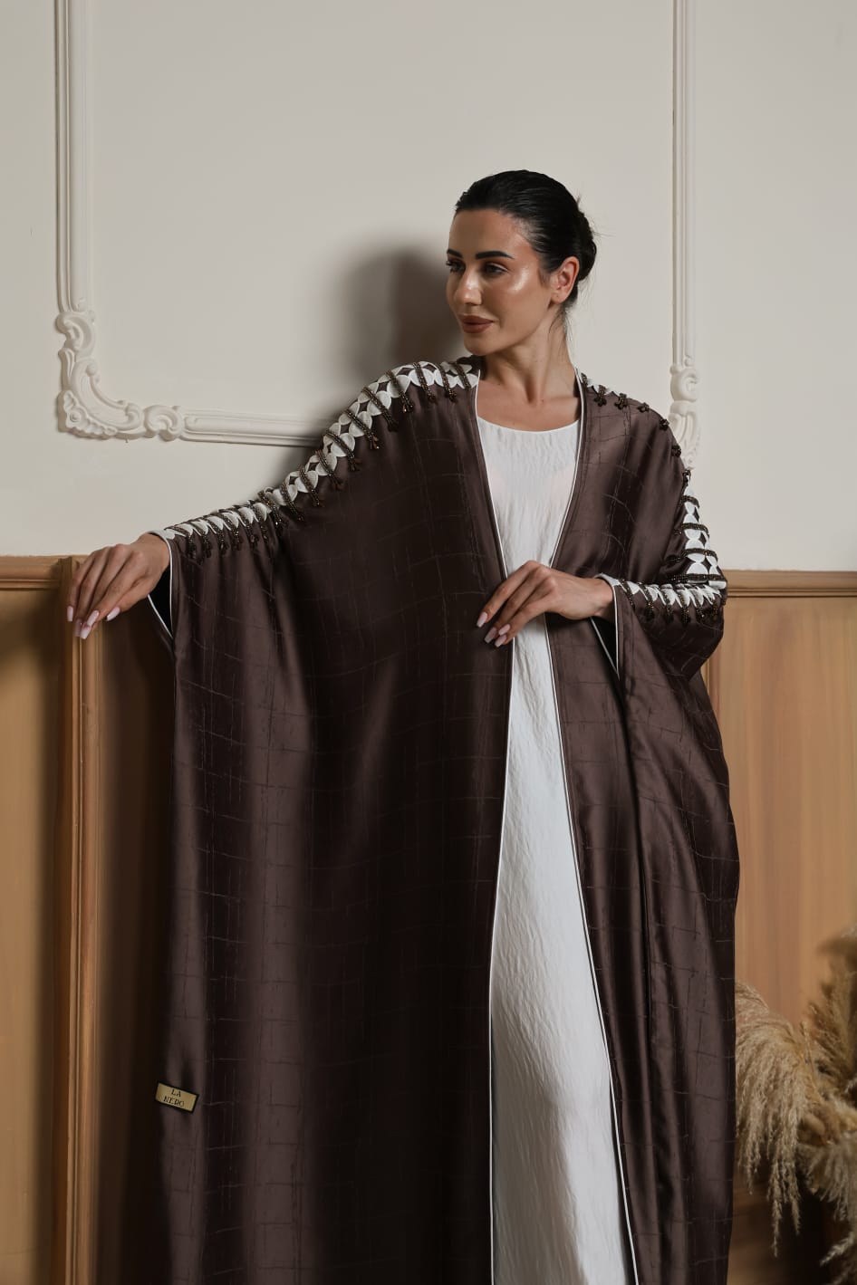 Cocoa Lattice Abaya