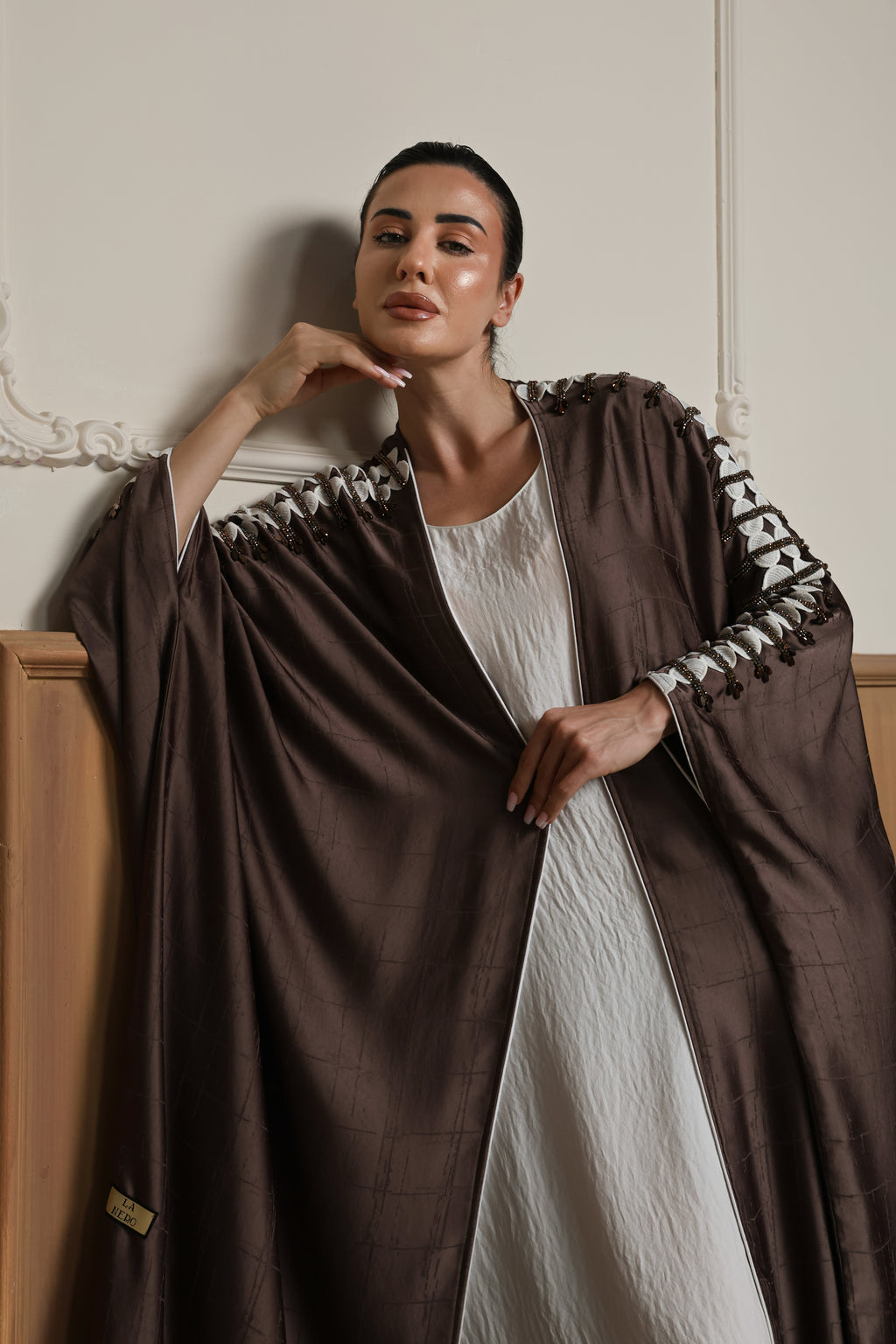 Cocoa Lattice Abaya