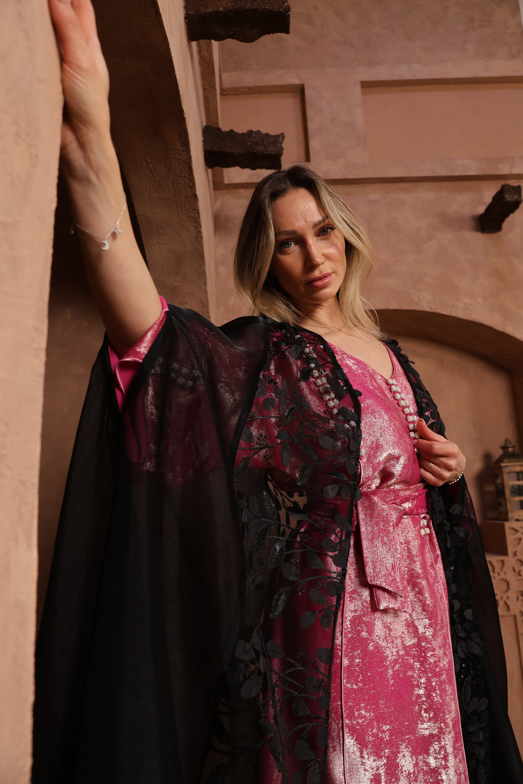 Noir Wing Wedding Abaya