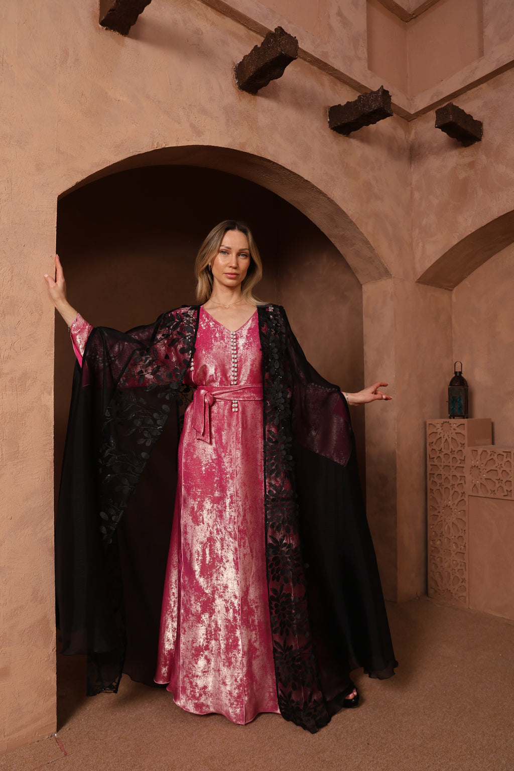 Noir Wing Wedding Abaya