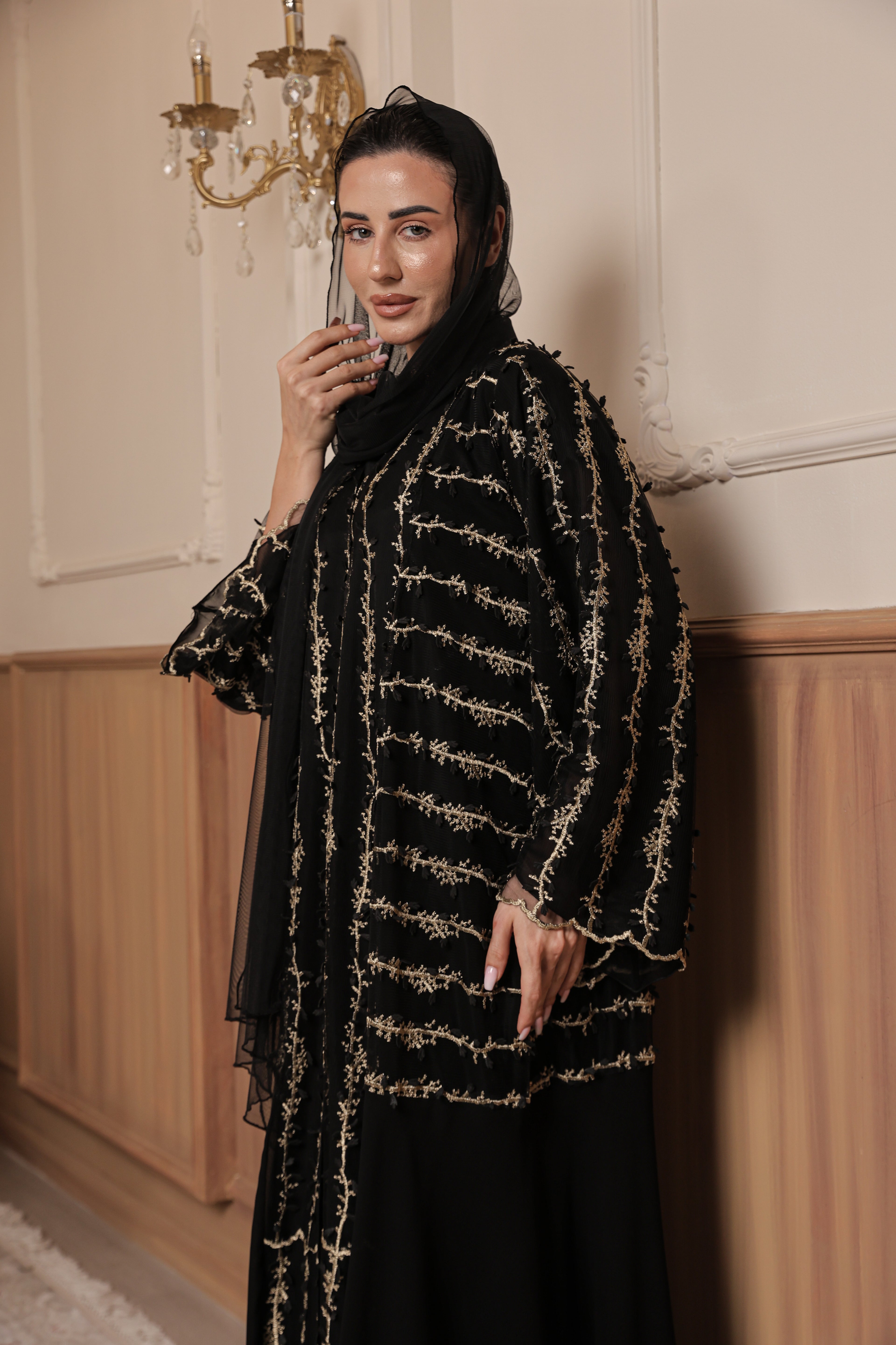 Golden Vine Abaya