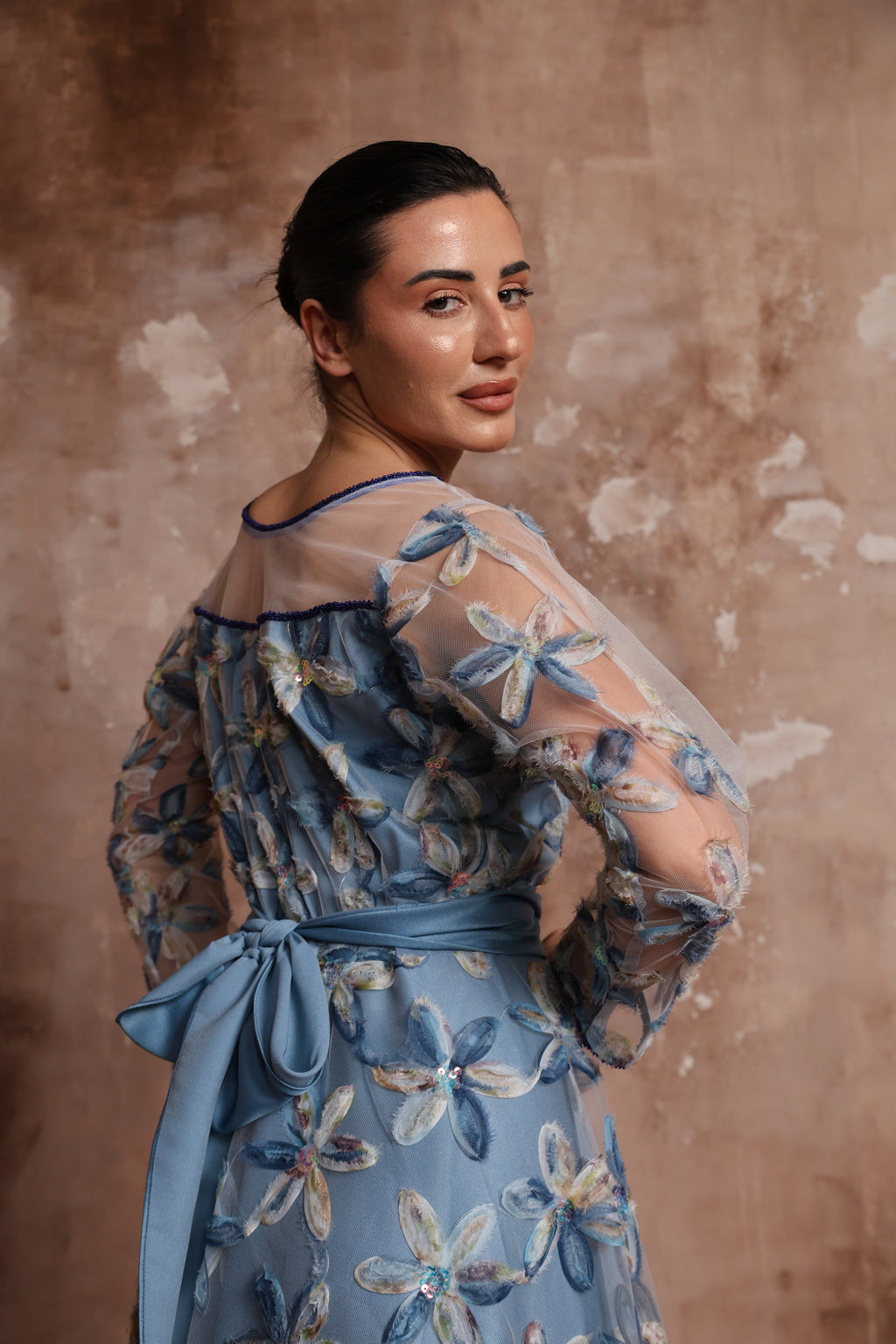 Azure Bloom Dress