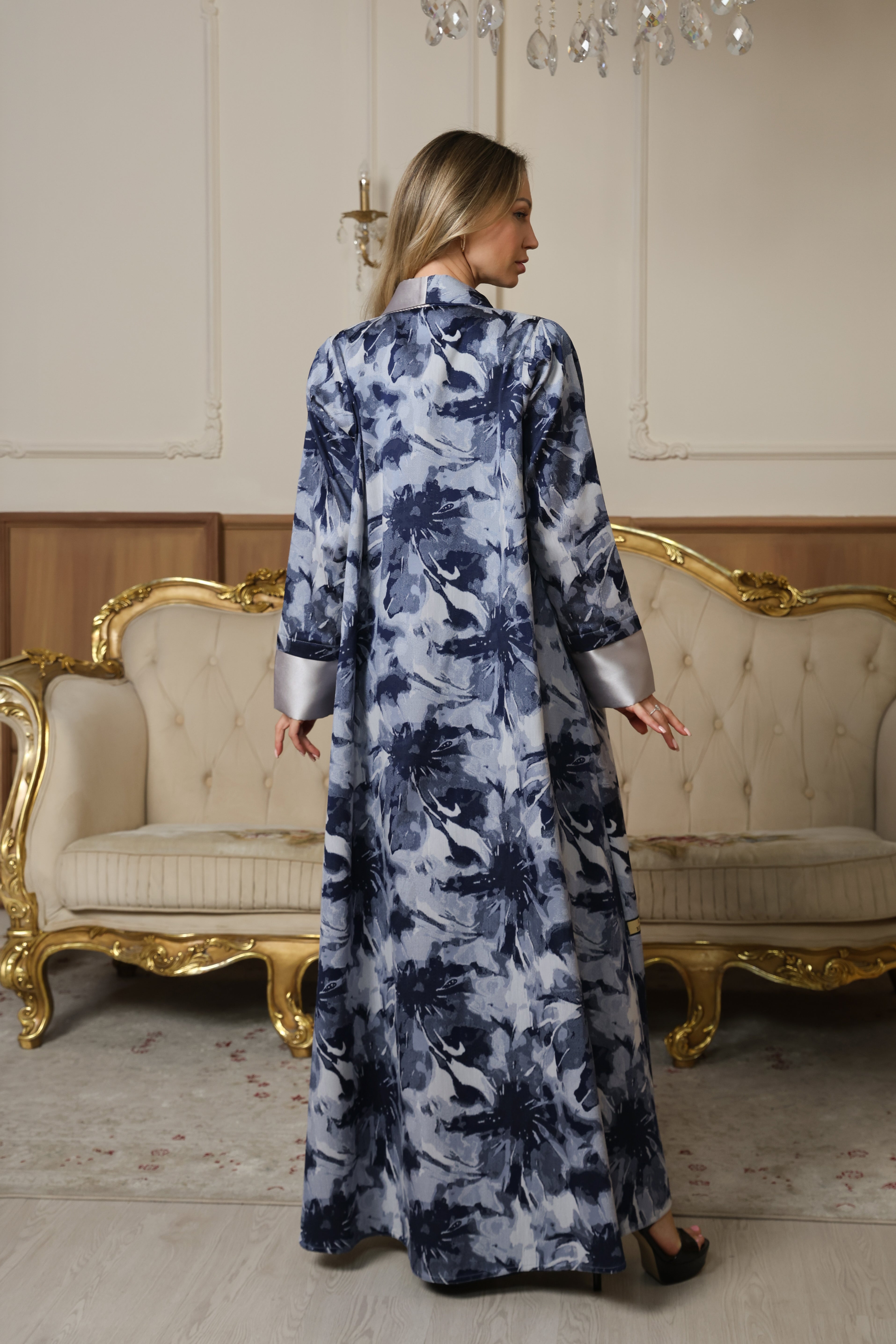 Indigo Bloom Abaya