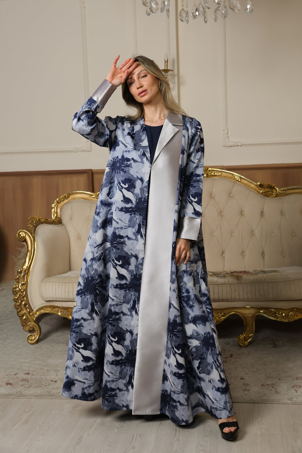 Indigo Bloom Abaya
