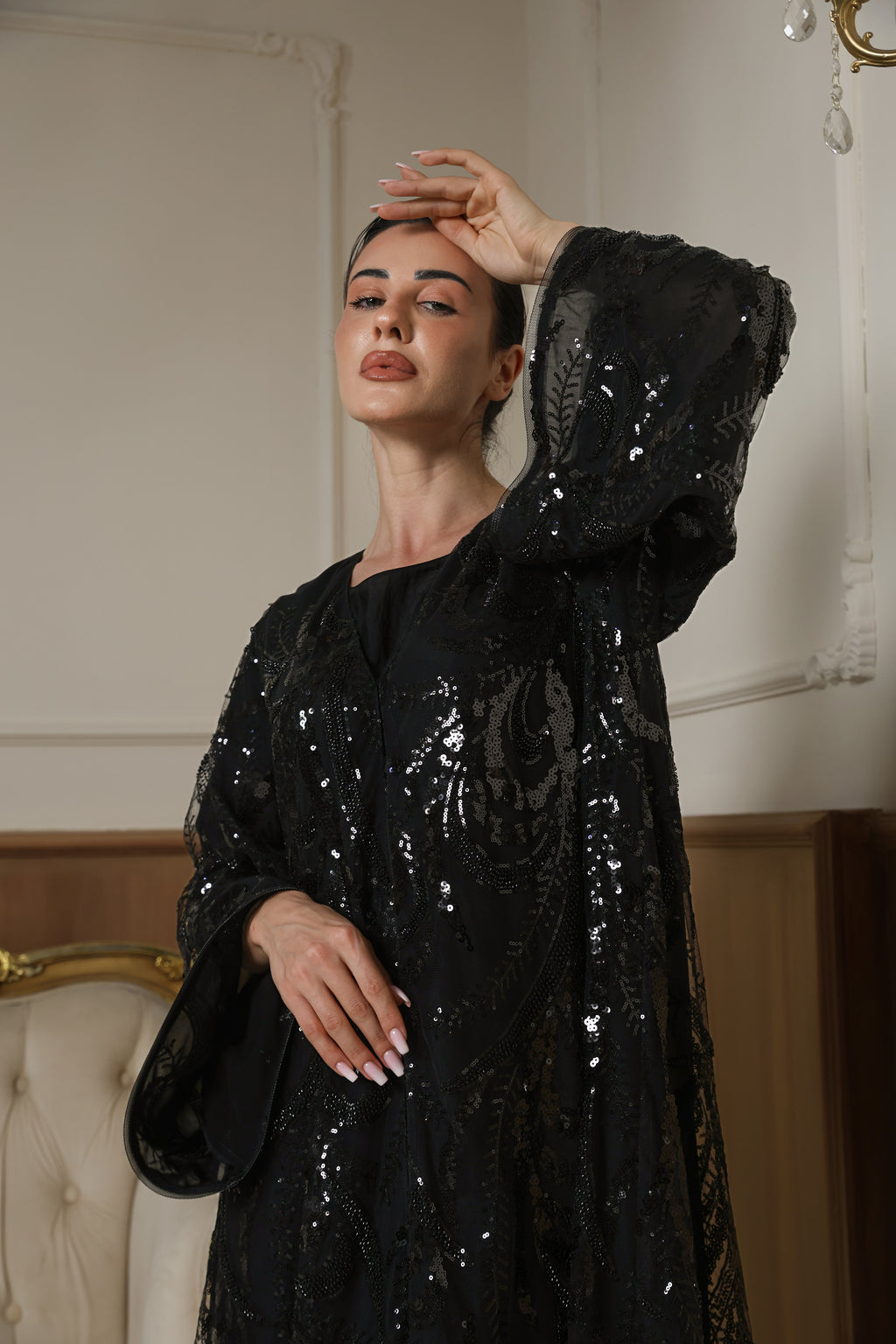Midnight Sequin Abaya