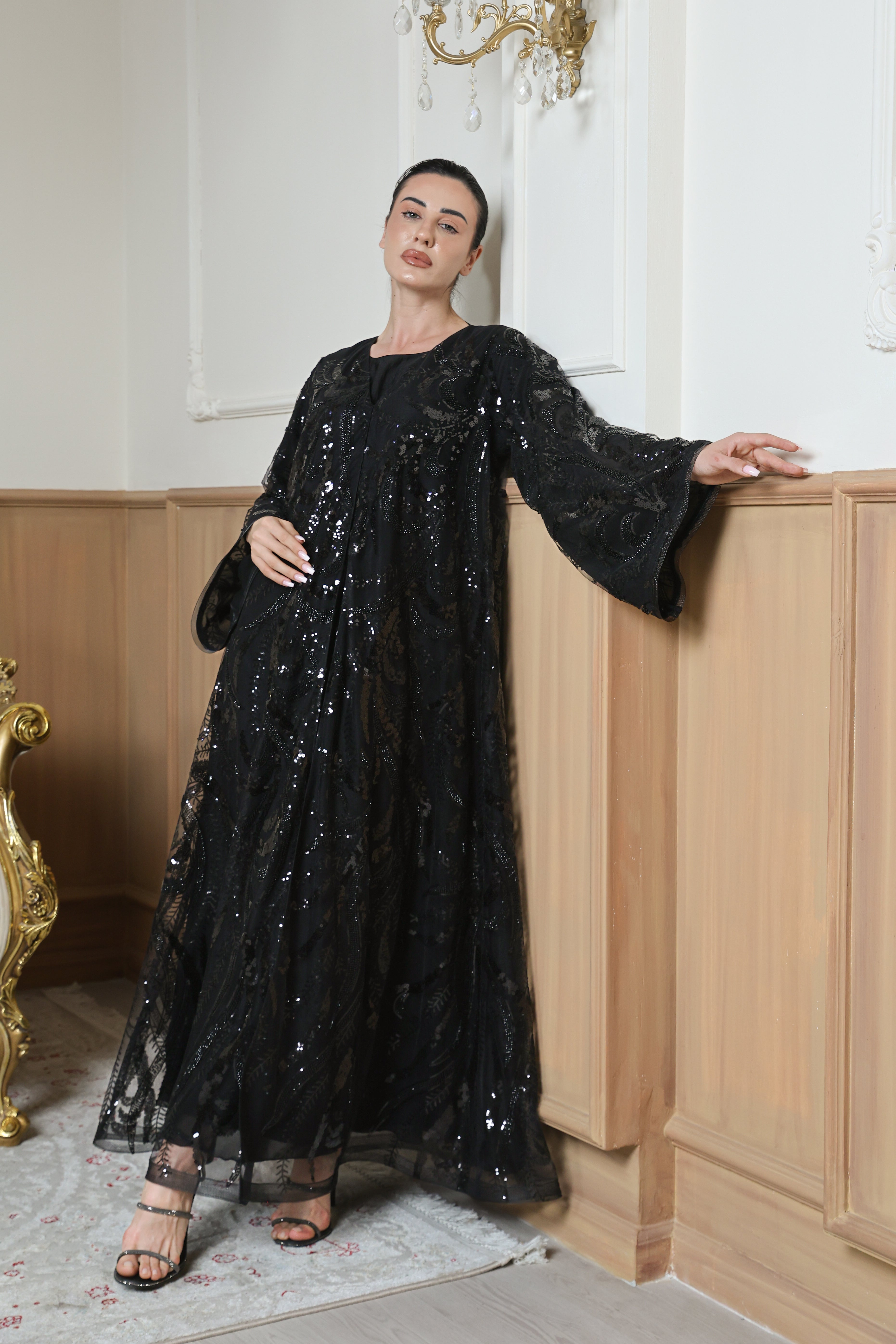 Midnight Sequin Abaya