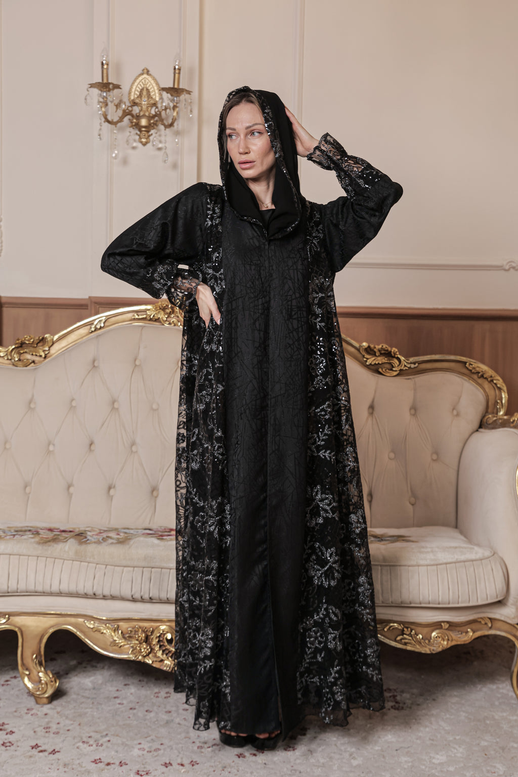 Silver Trace Abaya