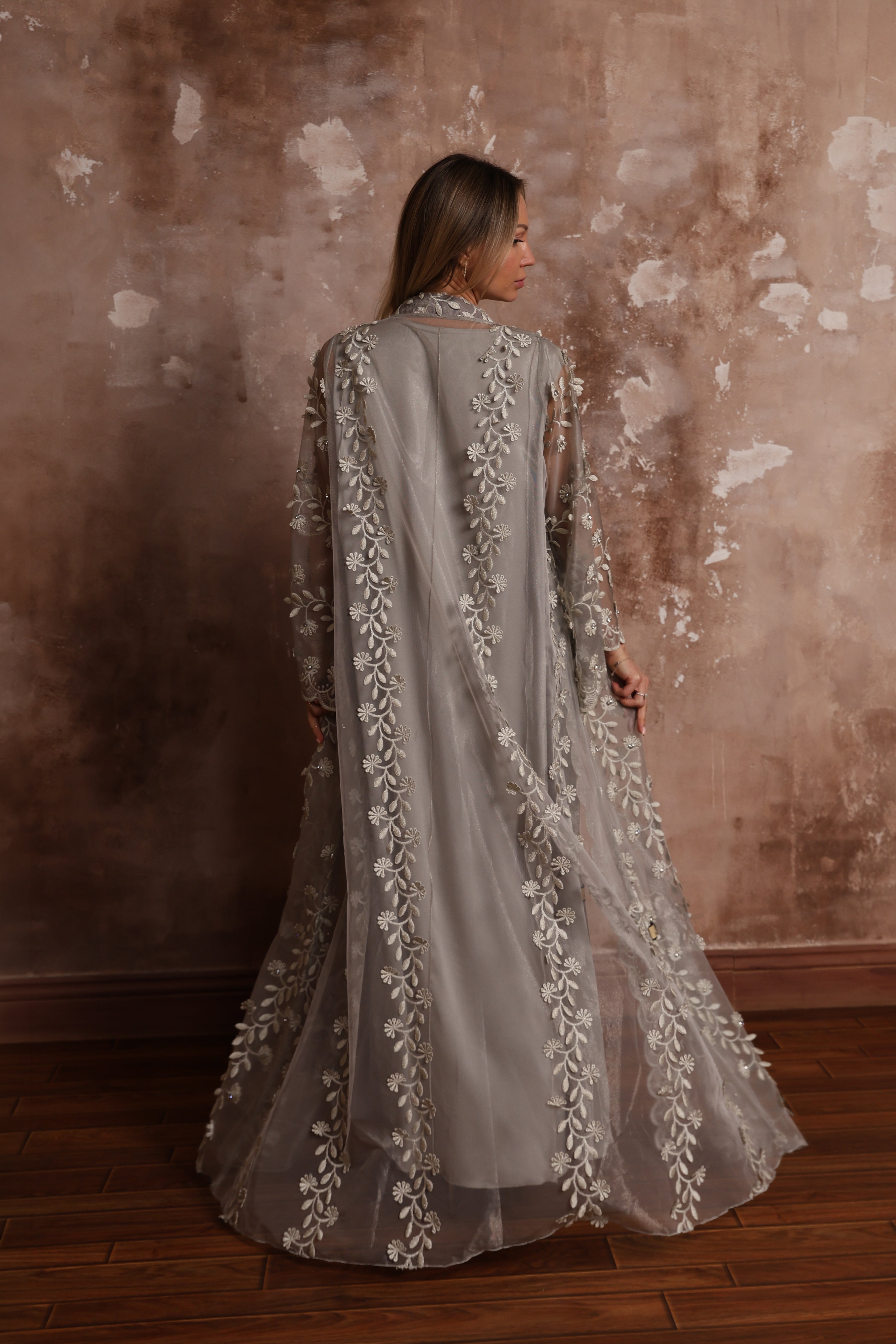 Silver Lace Two-Piece Set