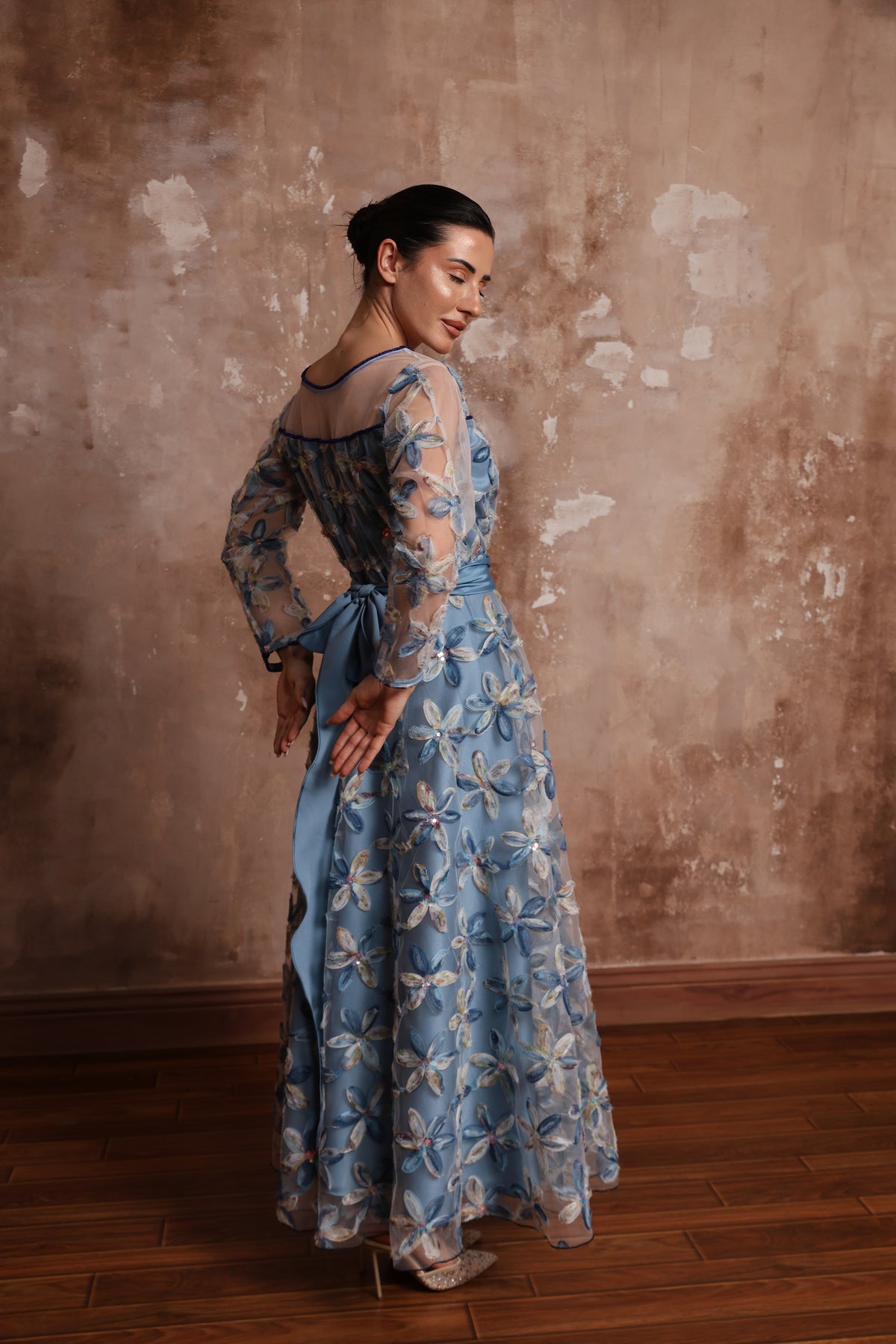Azure Bloom Dress