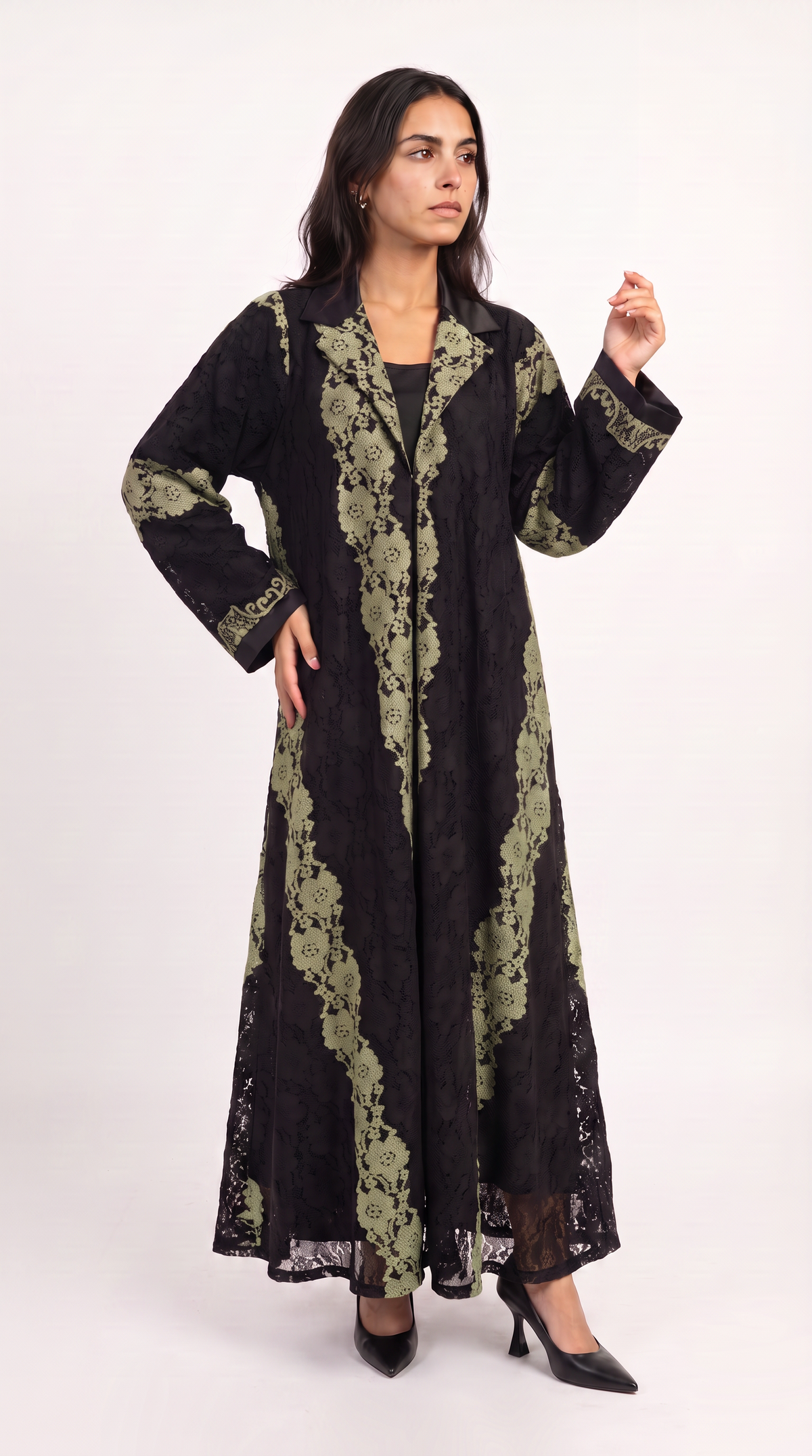 Sage Scallop Abaya