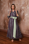 Starburst Wrap Dress — Plum